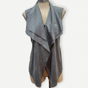 Katherine BARCLAY‎ faux suede grey vest